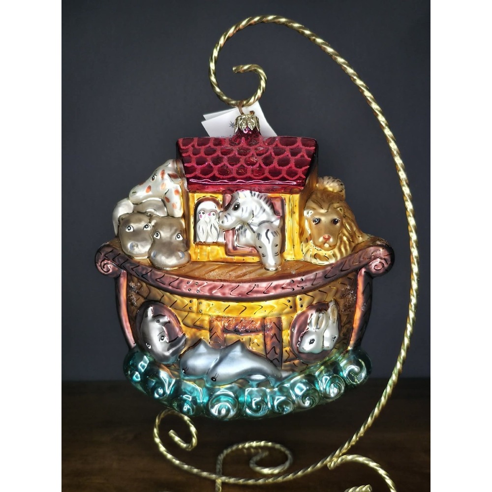 Christopher Radko NOAH VACANCY 99-098-0 Large Hand-Blown Glass Ornament...
